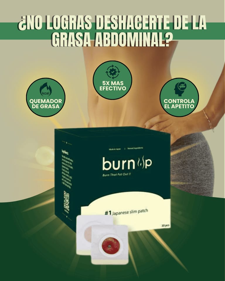 JAPONES BURN UP X 30 PARCHES DE ADELGAZA